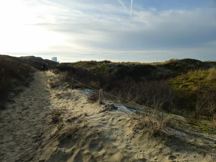 Oostnieuwkerke duinen wandeling in de koude (België)